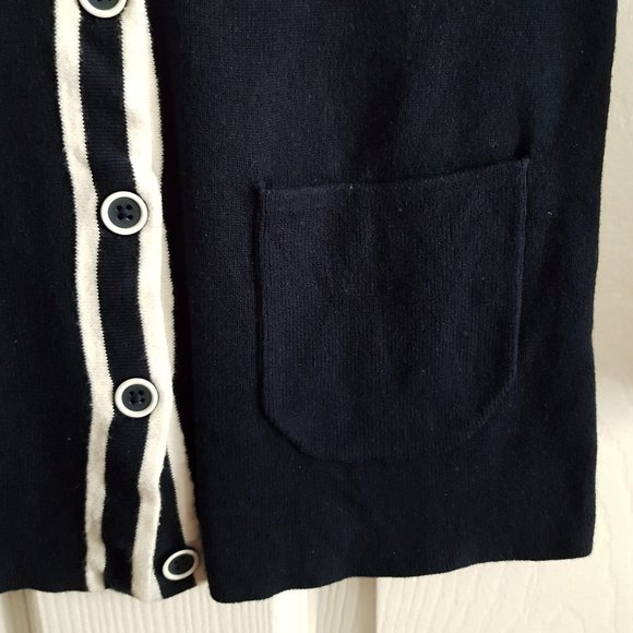 Tommy Hilfiger Navy & White Cardigan - Picture 3 of 5